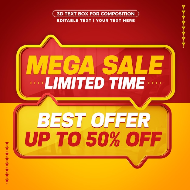 La migliore offerta di vendita mega per un periodo di tempo limitato con un massimo di 50 banner design
