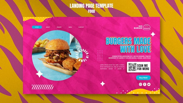 La migliore pagina di destinazione degli hamburger