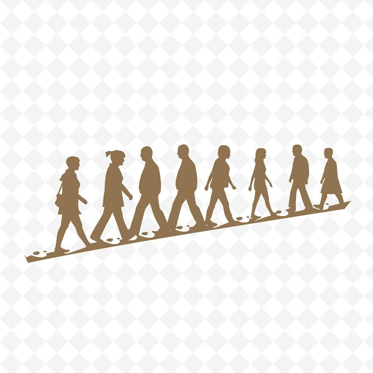 PSD la passeggiata with stylized icon people walking in a line l elegant italy culture vector designs