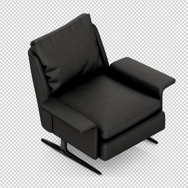 La poltrona isometrica 3D rende isolato