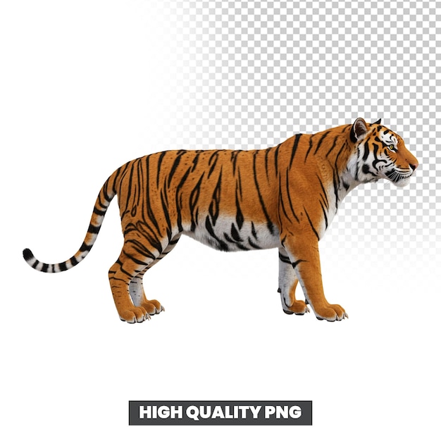 La realistica tigre del Bengala in profilo