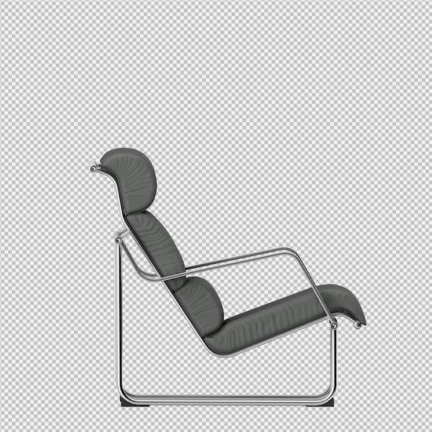 La sedia isometrica 3D rende
