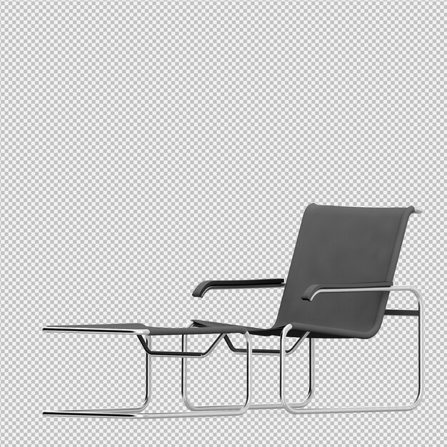 La sedia isometrica 3D rende