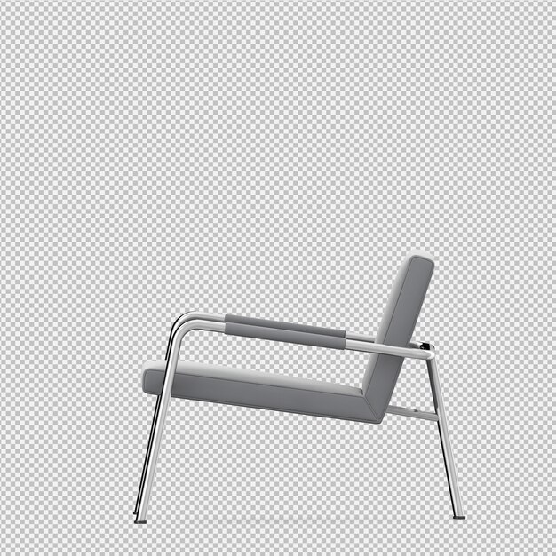 La sedia isometrica 3D rende