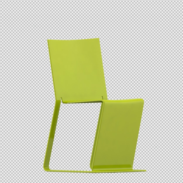 La sedia isometrica 3D rende