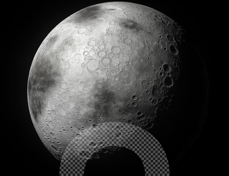 PSD la superficie lunare dettagliata