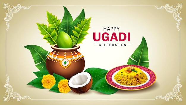La tradizionale festa di Ugadi con cocco e kalash
