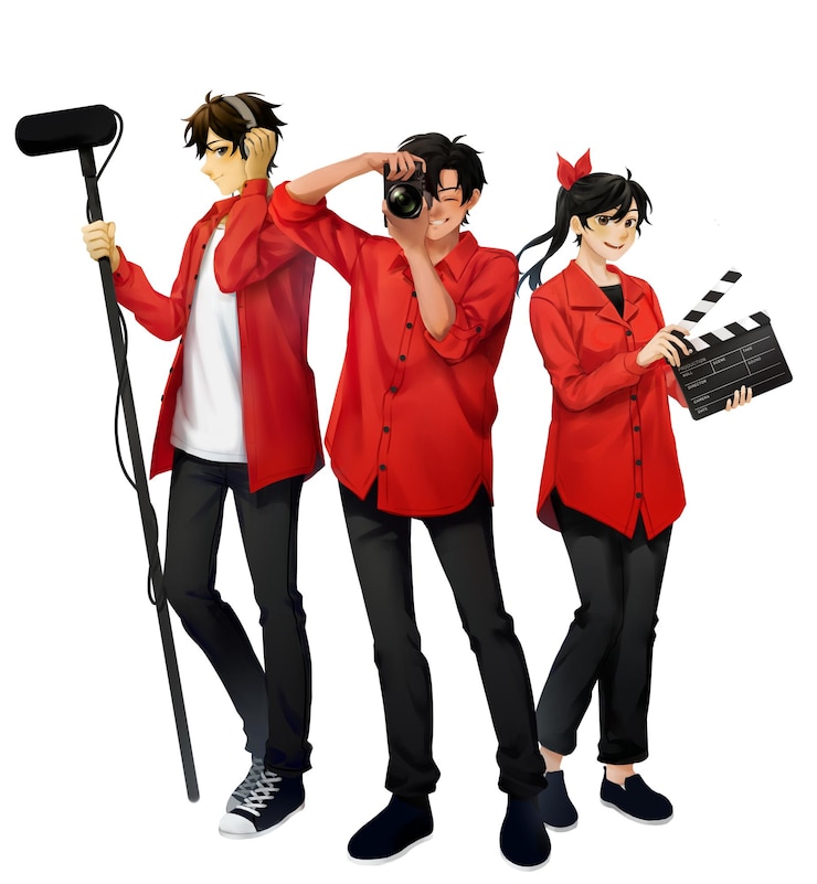 PSD la troupe cinematografica lavora su un set cinematografico
