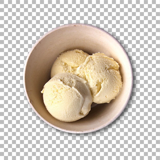 La vista ravvicinata del gelato isolato su uno sfondo semplice corrisponderà al design dell'elemento