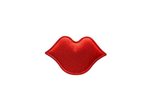 Labbra rosse femminili su una superficie trasparente in formato PSD San Valentino