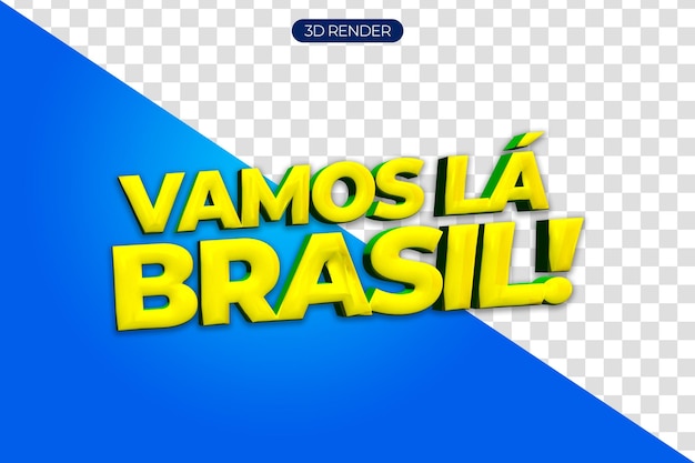 Label Cup Soccer en 3d Render portugués para publicación en redes sociales