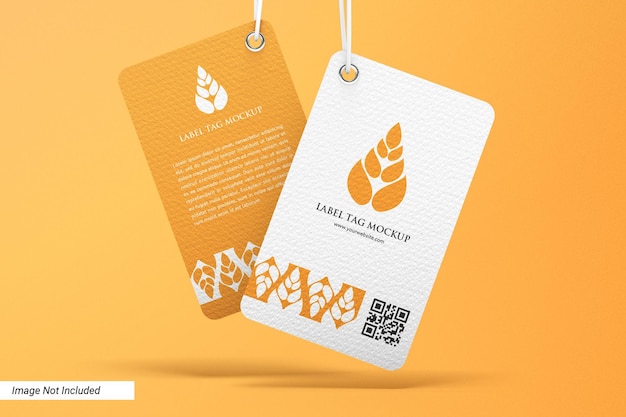 Label-mockup für branding-tags