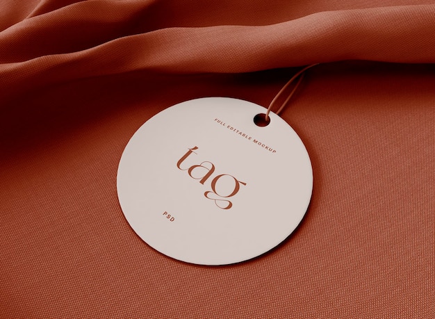 Label tag mockup. conceito de venda