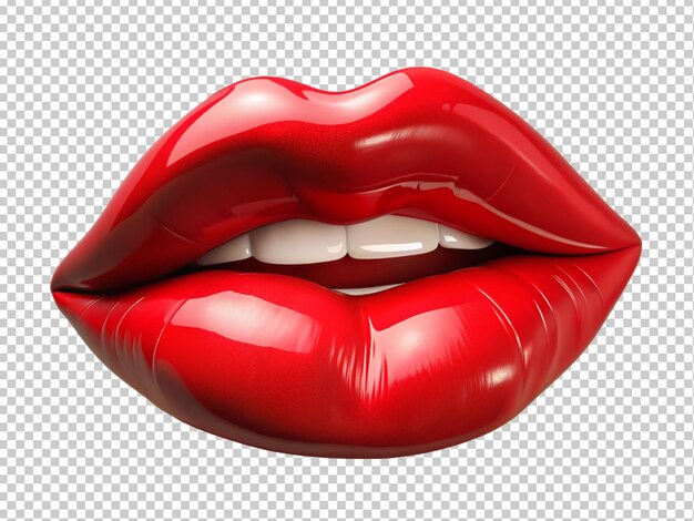 PSD los labios rojos y hermosos