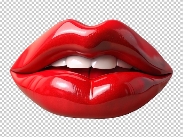 PSD los labios rojos y hermosos