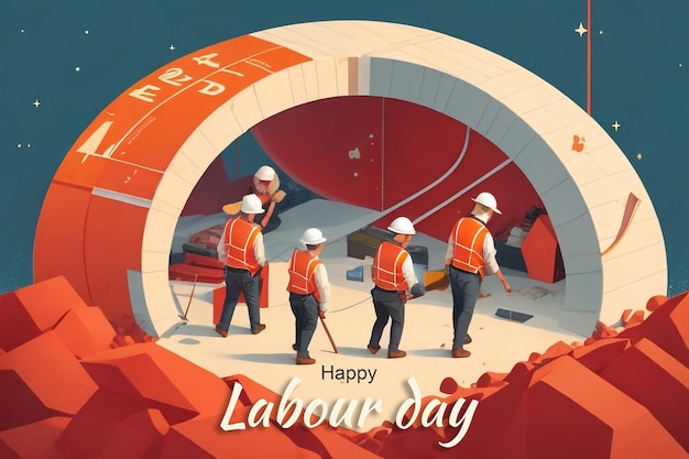 PSD labor day kreative psd-vorlage