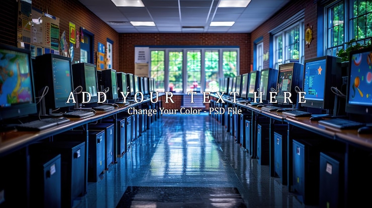 PSD laboratório de computadores em uma escola