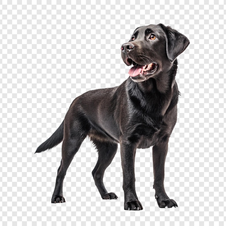 PSD le labrador noir est fier de lui