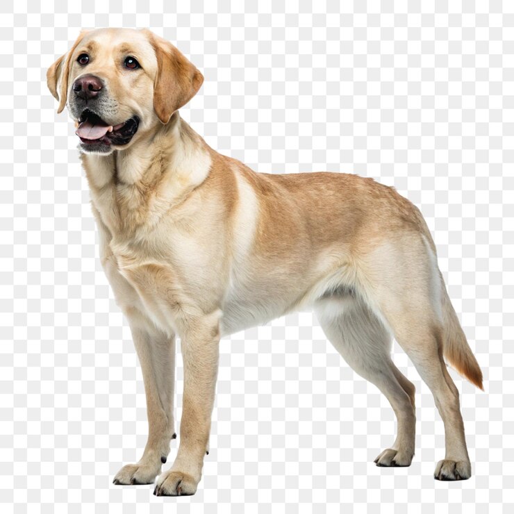 PSD labrador retriever frente a un fondo transparente