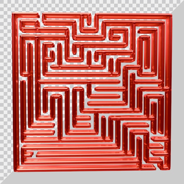 PSD labyrinth-puzzle-design mit modernem 3d-stil