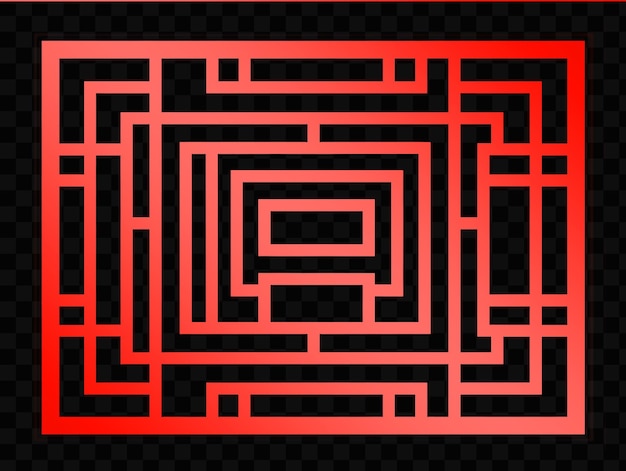 Labyrinthe Rouge Avec Un Fond Rouge