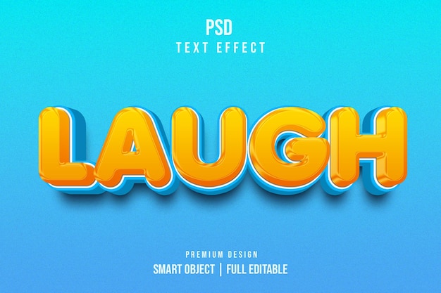 Lachen editierbarer 3D-Texteffekt