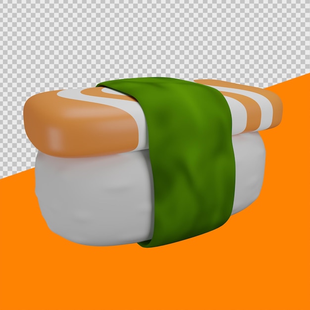 PSD lachs sushi 3d lebensmittel illustrationen