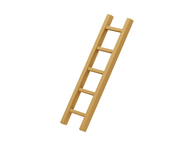 Ladder 3D Icon illustrazione rendering Ladder in legno 3d illustrazione icona