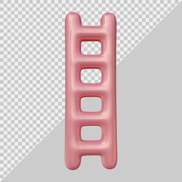 ladder design geometric shape in 3d render