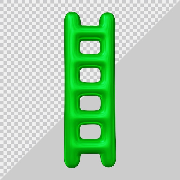ladder design geometric shape in 3d render