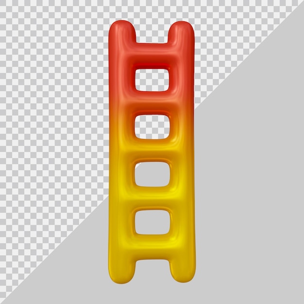 ladder design geometric shape in 3d render