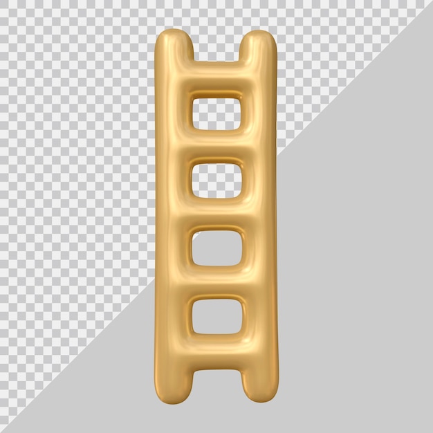 ladder design geometric shape in 3d render