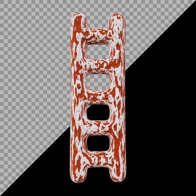 ladder design geometric shape in 3d render