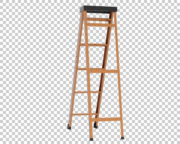 ladder isolated on transparent background 3d rendering illustration