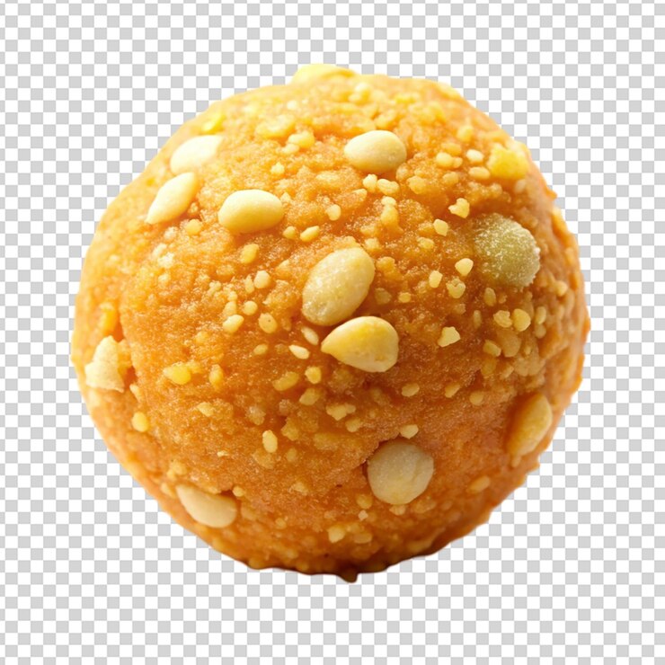 PSD laddu aislado en un fondo transparente