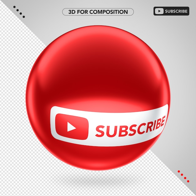 Lado rojo 3d elipse youtube suscribirse