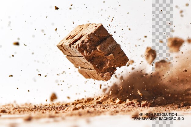 PSD un ladrillo que se ha convertido en un bloque de chocolate