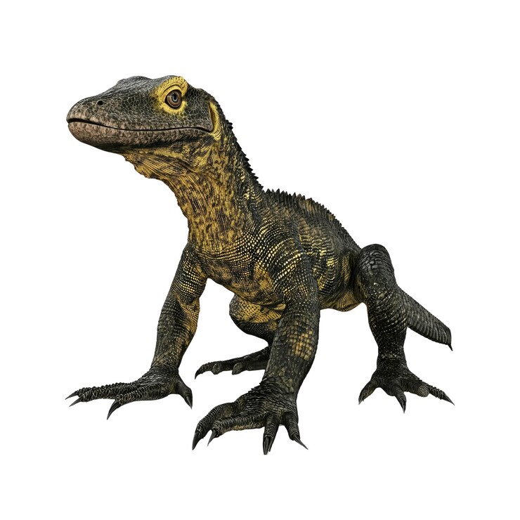 PSD el lagarto dragón de komodo de cerca
