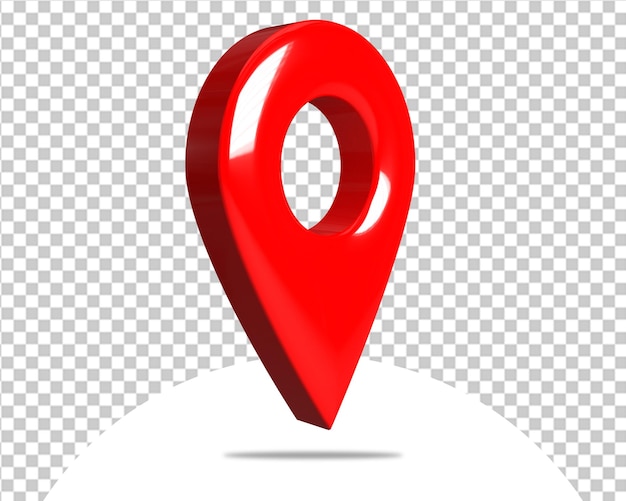 Lageplan Pin rotes Symbol 3d rendern