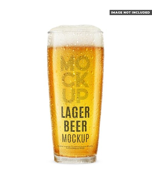 Lager Beer Glass Mockup