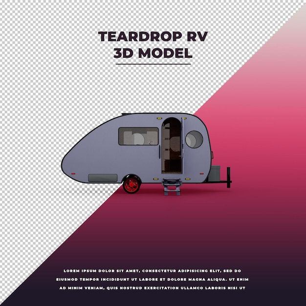 PSD lágrima rv 3d isolado