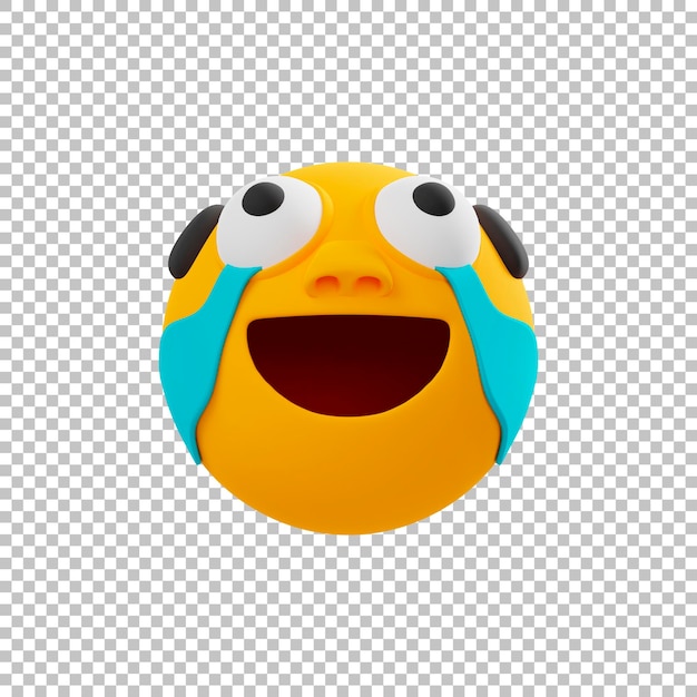 PSD lágrimas emoticon 3d emoji icono