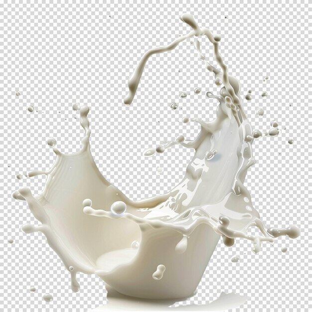 PSD le lait frais isolé sur fond transparent