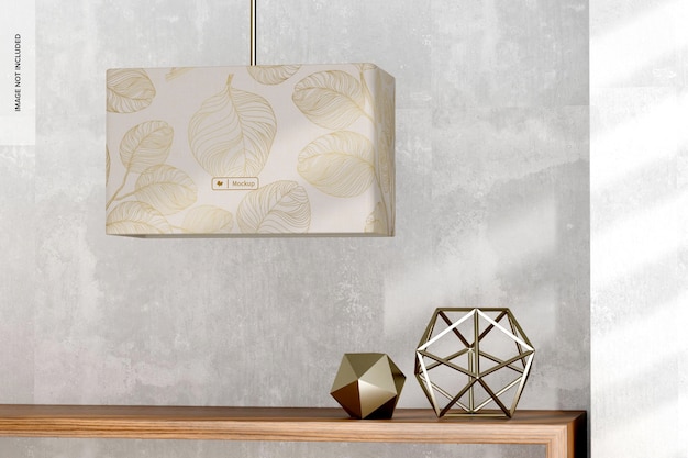 Lampada a sospensione rettangolare Mockup 02