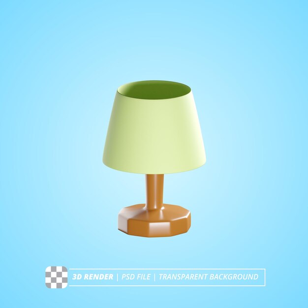 Lampada accanto al letto 3D RENDER IMAGINI ISOLATE
