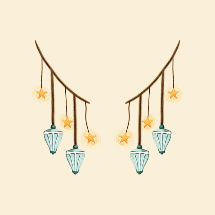 PSD lampada da disegno a mano e illustrazione di ramadhan a stella con texture a matita