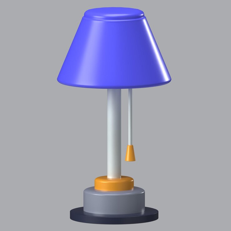 PSD lâmpada de mesa ícone 3d