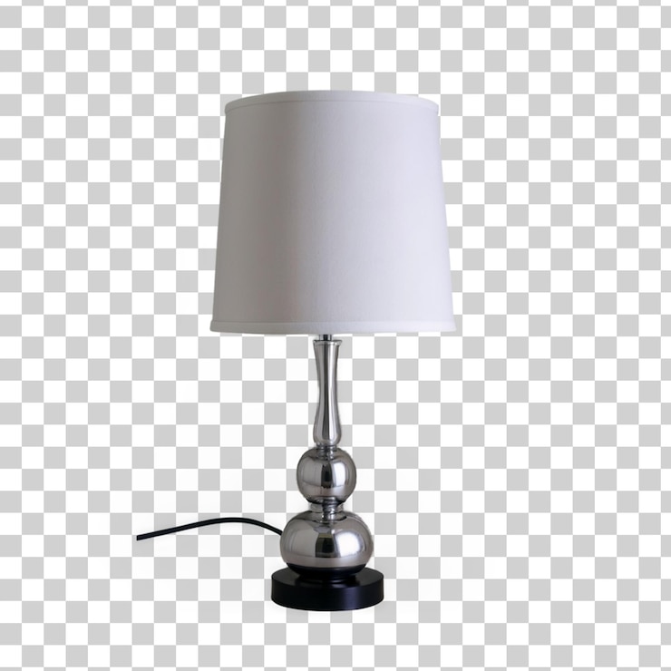 PSD lâmpada de mesa moderna isolada em fundo transparente iluminação elegante