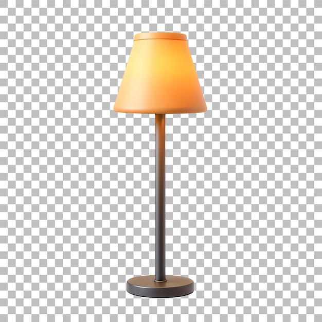 Lâmpada de piso em pé Ícone 3D Brilhante Estilo Emoji Minimal Objeto PNG isolado