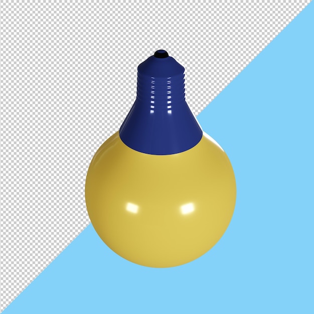 Lâmpada led isolada lâmpada renderização 3d realista